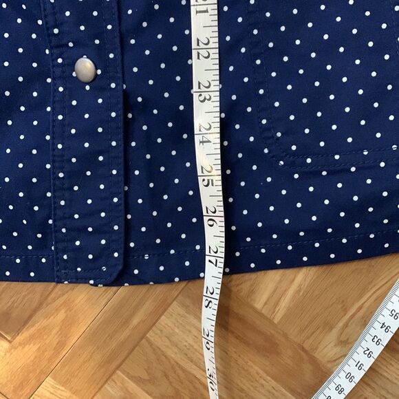 Talbots Plus Navy Blue polkadot buttoned up jacket 2X - Picture 10 of 12